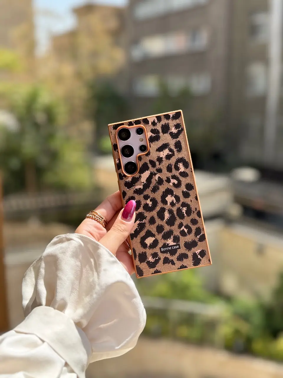 قاب پلنگی قهوه ای Bonne Case سامسونگ ، شیائومی (کدC2054) - تصویر 3