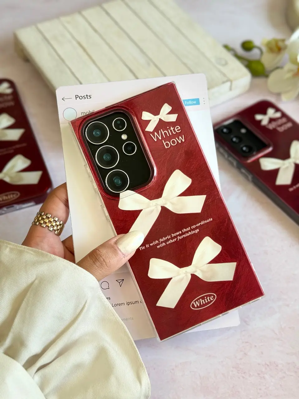 قاب چری white bow اندرویدی (کدC2095) - تصویر 3