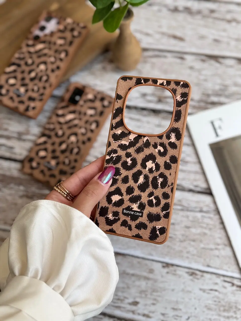 قاب پلنگی قهوه ای Bonne Case سامسونگ ، شیائومی (کدC2054) - تصویر 4